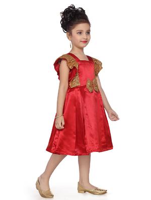 red silk blend frock - 17210399 - Standard Image - 2