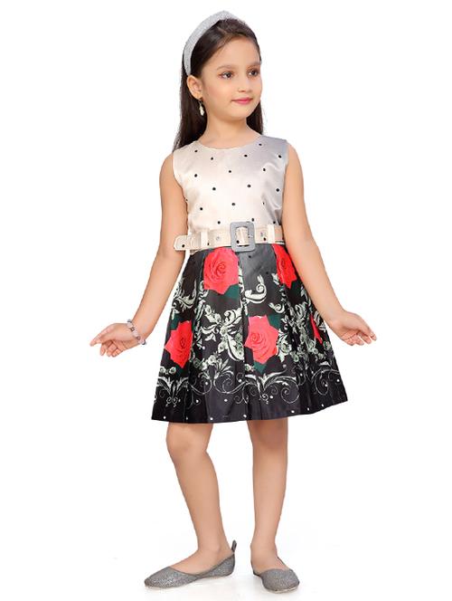 red satin frock - 17210405 - Standard Image - 1