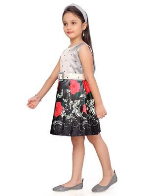 red satin frock - 17210405 - Standard Image - 2