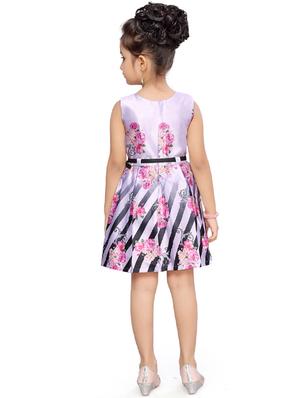 purple satin frock - 17210409 - Standard Image - 3
