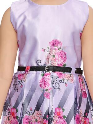 purple satin frock - 17210409 - Standard Image - 4