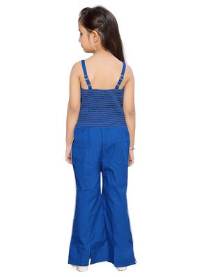 blue cotton full length jumpsuit twin sets & jump suit - 17210417 - Standard Image - 4