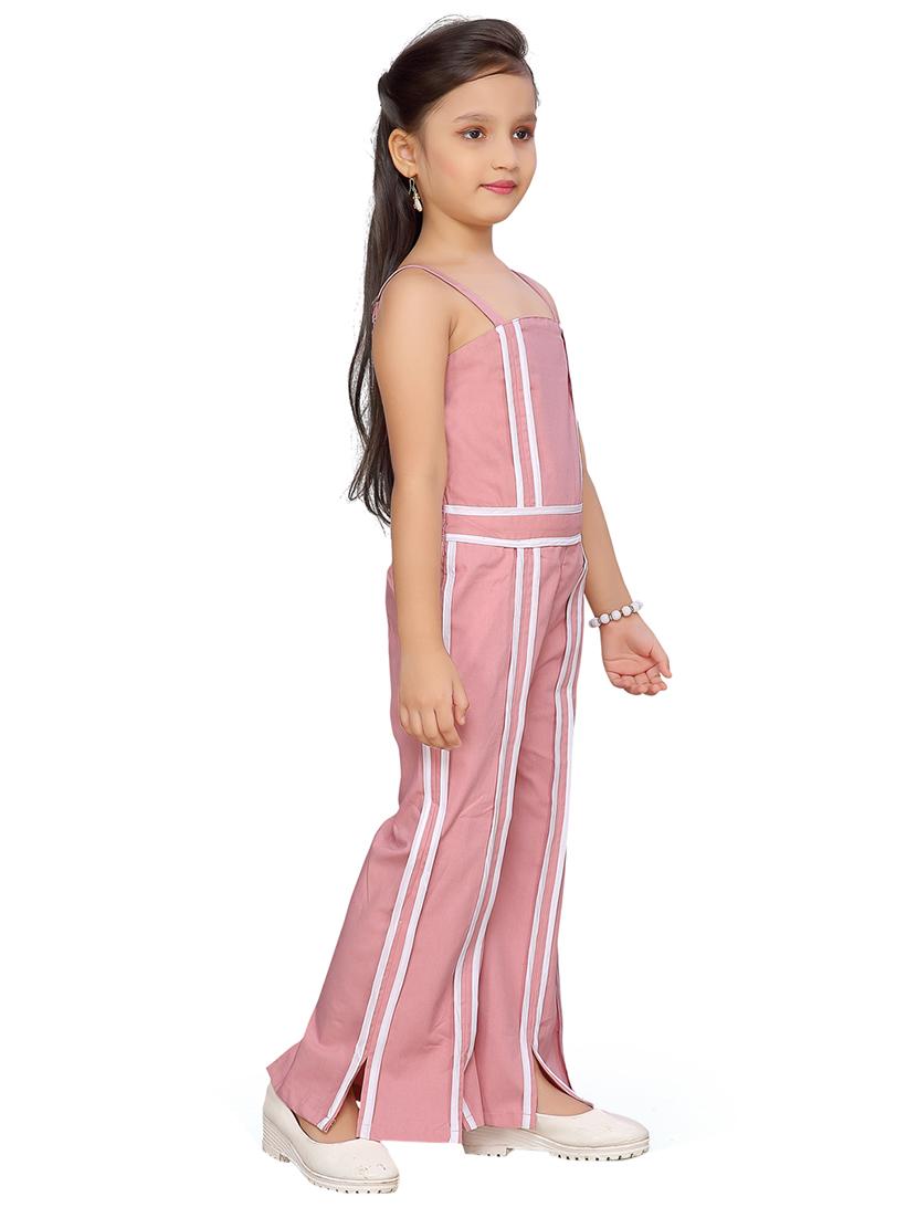 pink cotton full length jumpsuit twin sets & jump suit - 17210418 - Zoom Image - 3