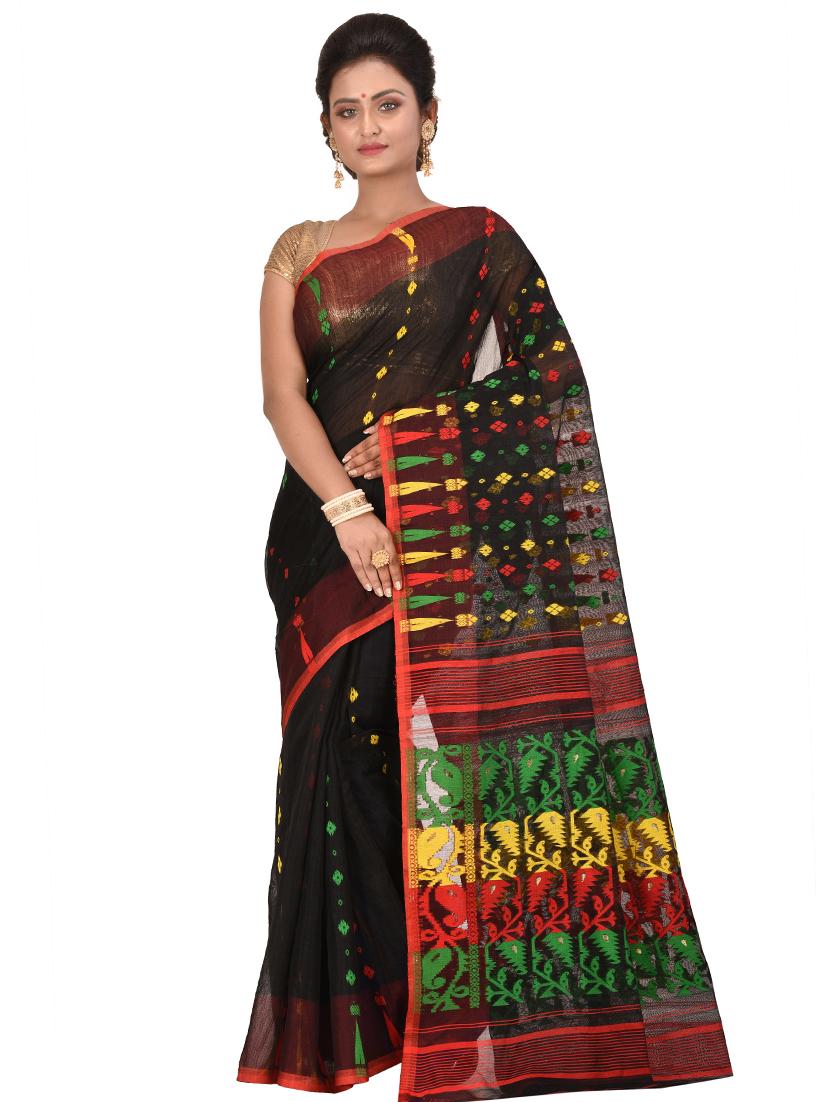 self design jamdani saree - 17210442 - Zoom Image - 1