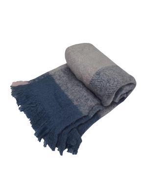 acrylic textured woven knitted throw blanket - 17210573 - Standard Image - 2