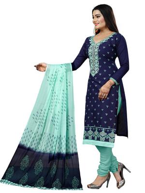 printed unstitched suit - 17210637 - Standard Image - 2
