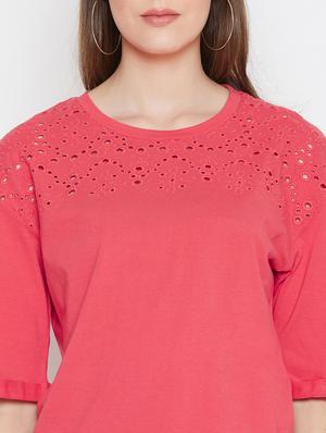 schiffli detail top - 17210764 - Standard Image - 5