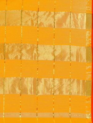 checkered woven saree with blouse - 17210833 - Standard Image - 4