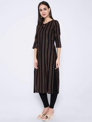 striped straight kurta - 17210896 - Standard Image - 2