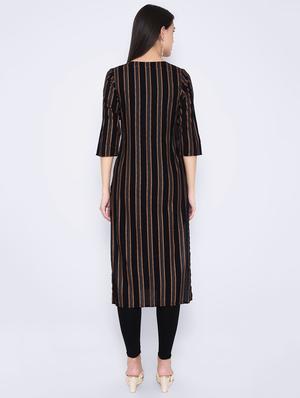 striped straight kurta - 17210896 - Standard Image - 3
