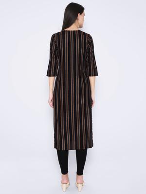 striped straight kurta - 17210898 - Standard Image - 3