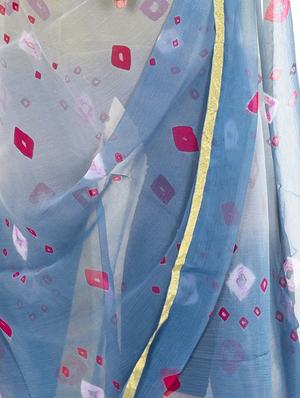 bandhani printed saree with blouse - 17210911 - Standard Image - 2