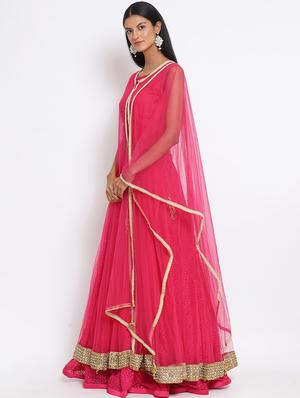 embellished a-line lehenga - 17211328 - Standard Image - 2
