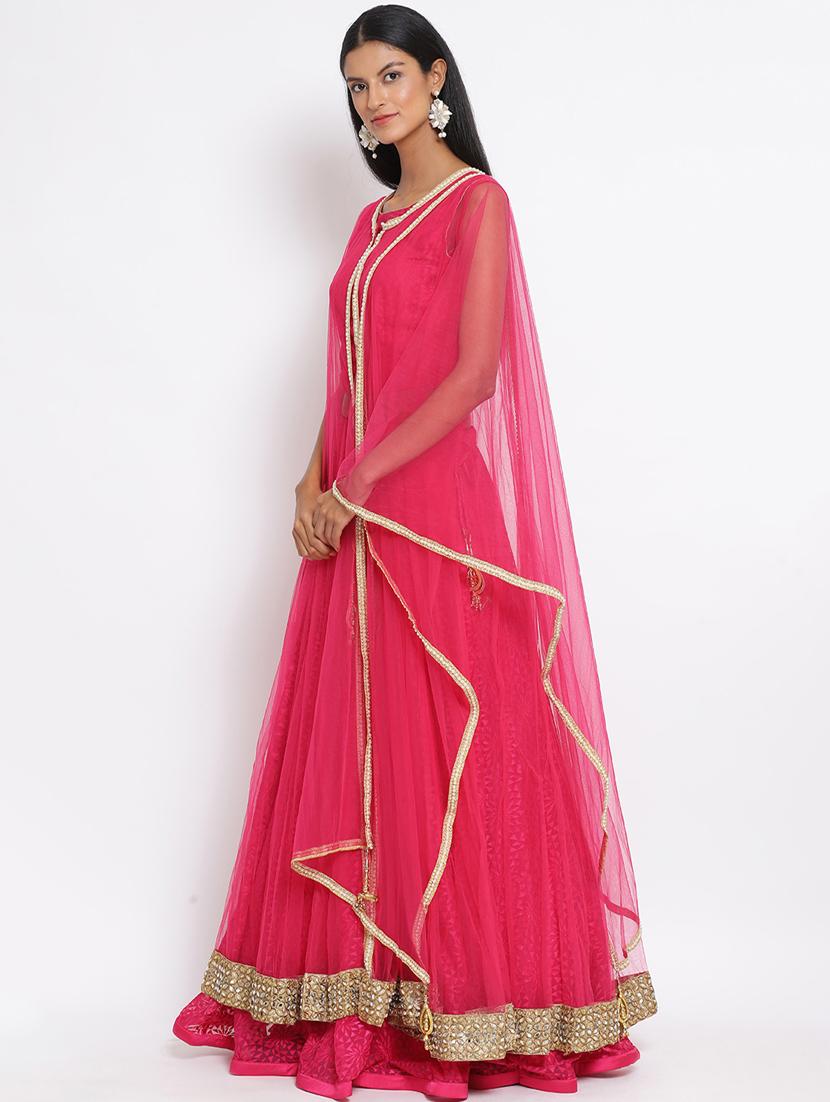 embellished a-line lehenga - 17211328 - Zoom Image - 2