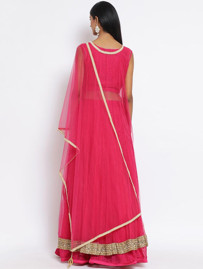 embellished a-line lehenga - 17211328 - Zoom Image - 3