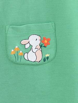 green cotton frock - 17211348 - Standard Image - 3