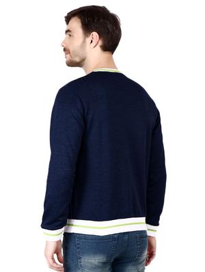 navy blue melange sweatshirt - 17211696 - Standard Image - 3