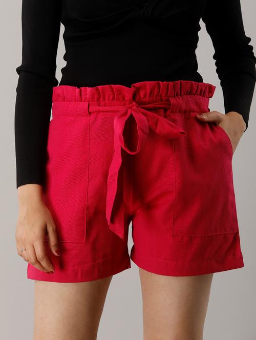 paper bag waist shorts - 17211700 - Standard Image - 1