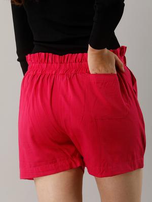 paper bag waist shorts - 17211700 - Standard Image - 3