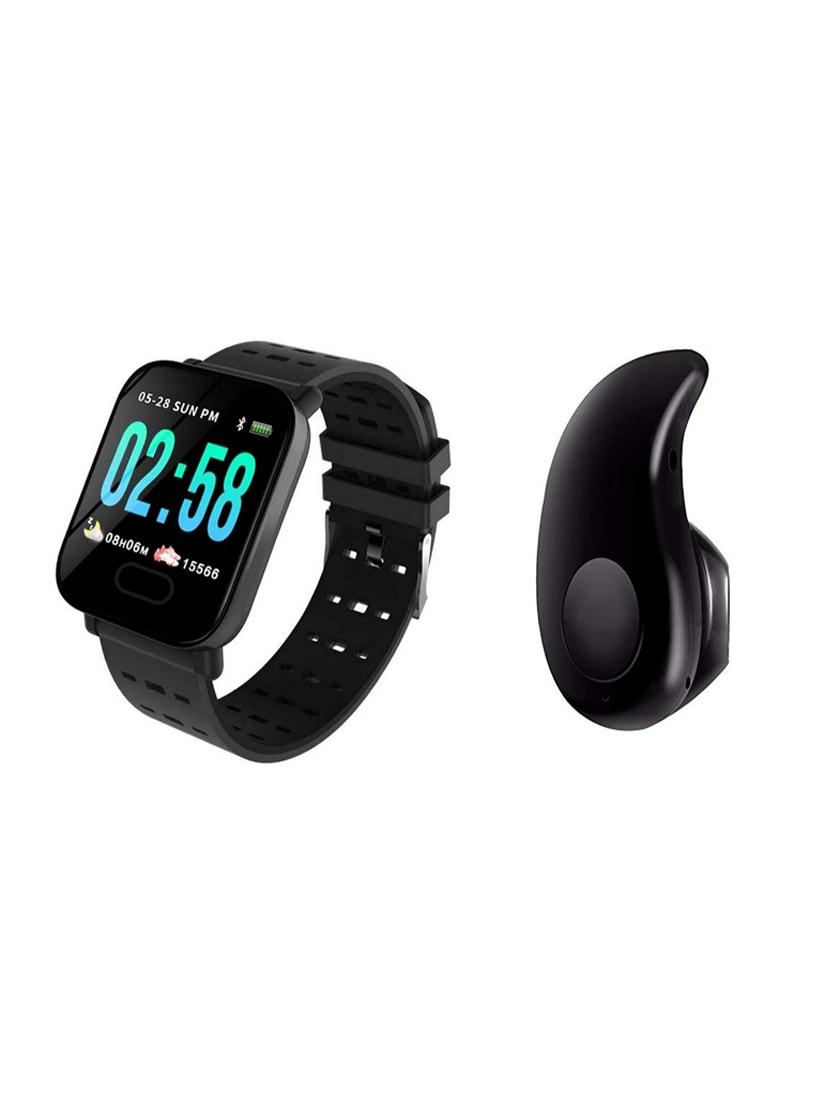 bushwick presents ip68 waterproof bluetooth android smartwatch with kaju bluetooth headset with mic. - 17211726 - Zoom Image - 1