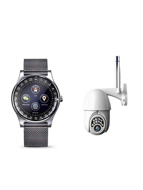 bushwick presents heart rate bluetooth smart watch with cctv two way talk voice security camera. - 17211729 - Standard Image - 1