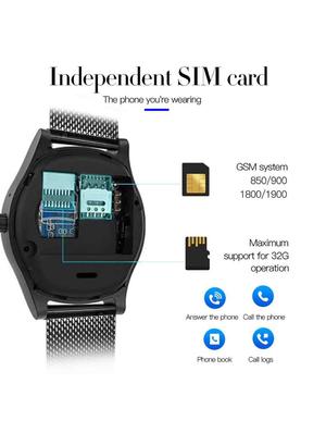 bushwick presents heart rate bluetooth smart watch with cctv two way talk voice security camera. - 17211729 - Standard Image - 2