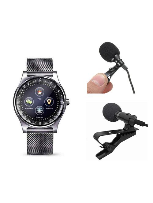 bushwick presents heart rate bluetooth smart watch with mini collar mic. - 17211730 - Standard Image - 1