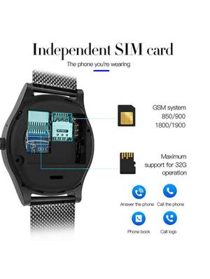 bushwick presents heart rate bluetooth smart watch with mini collar mic. - 17211730 - Standard Image - 2