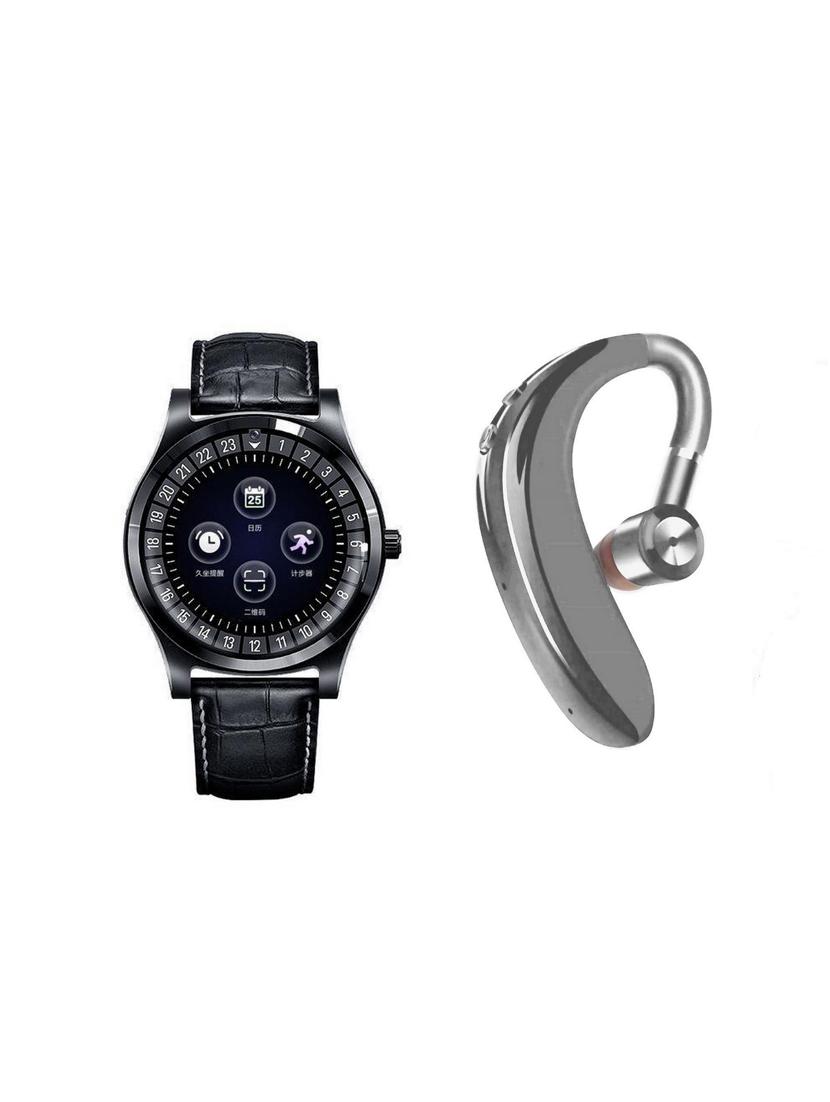 bushwick presents bluetooth smart tracker smartwatch with s109 bluetooth headset with mic. - 17211735 - Zoom Image - 1