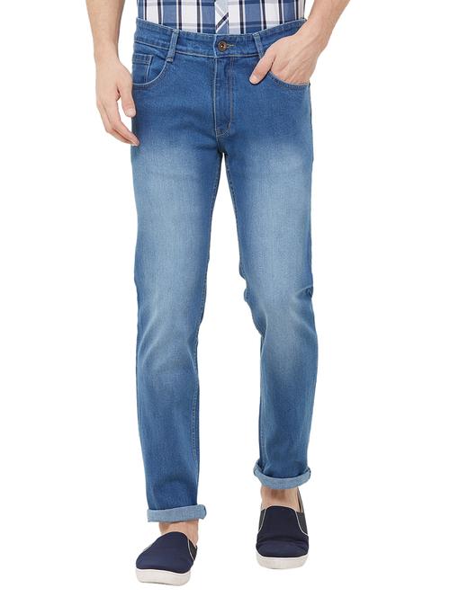 blue washed denim jeans - 17211813 - Very Small Image - 1