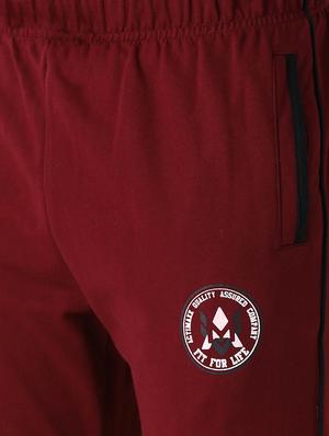 maroon solid jogger - 17212135 - Standard Image - 5