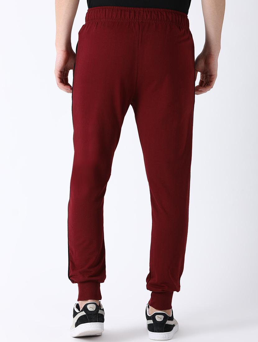 maroon solid jogger - 17212135 - Zoom Image - 3