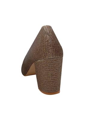 gold slip on pumps - 17212251 - Standard Image - 3
