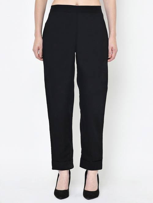 mid rise flat front trouser - 17212286 - Standard Image - 1