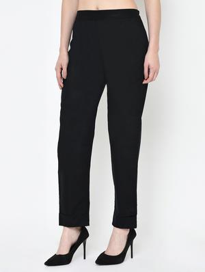 mid rise flat front trouser - 17212286 - Standard Image - 2