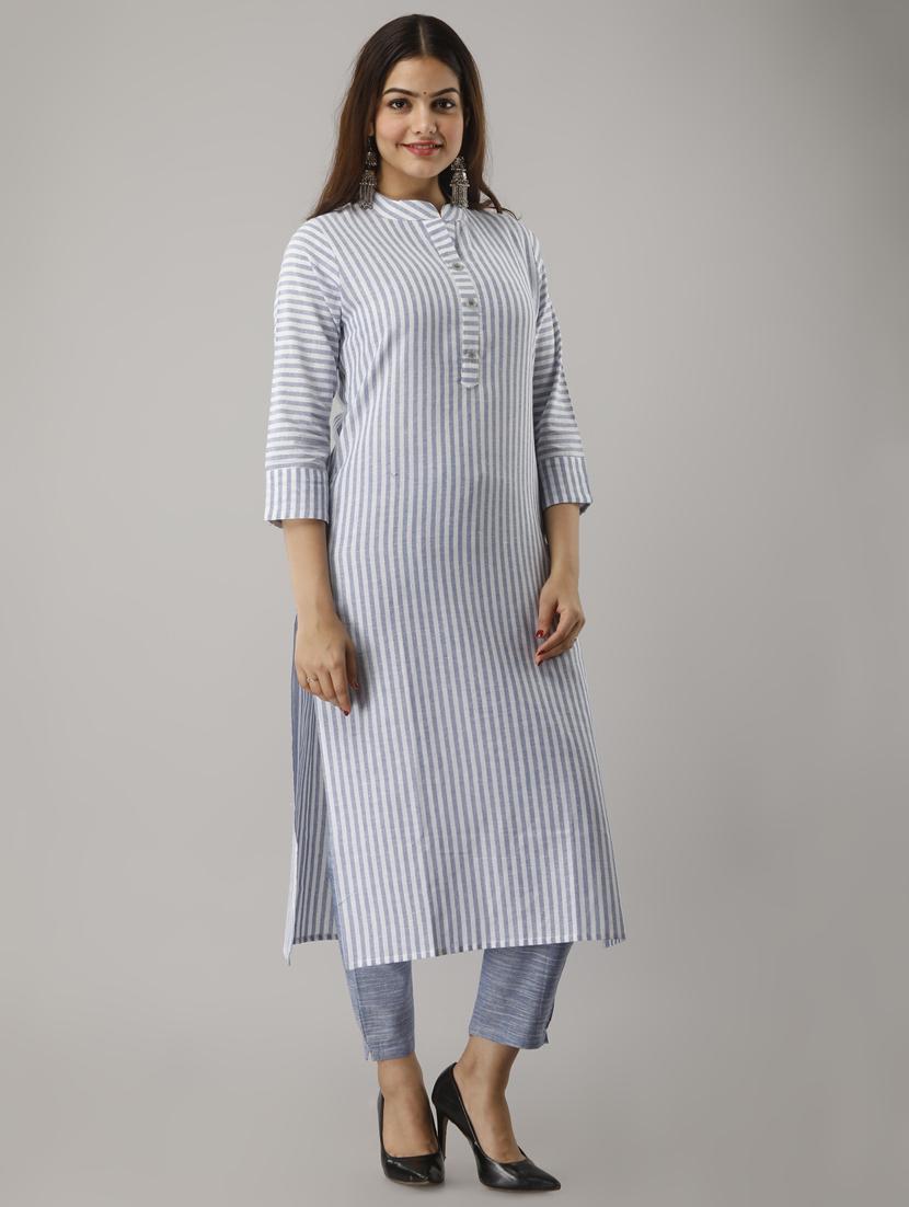 striped kurta pant set - 17212465 - Zoom Image - 2