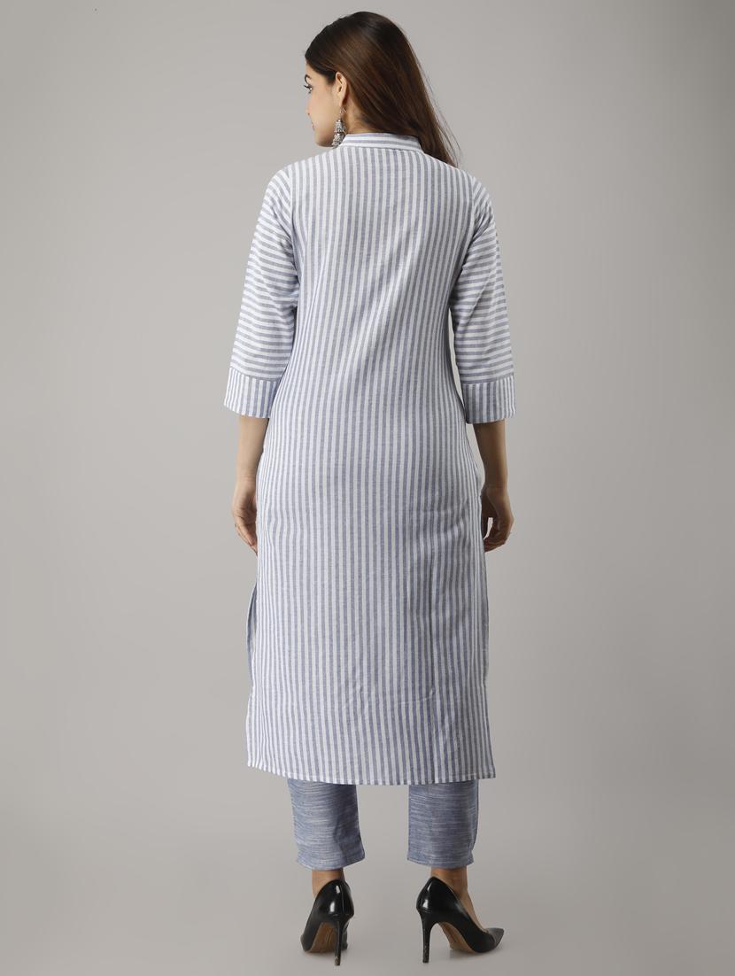 striped kurta pant set - 17212465 - Zoom Image - 3
