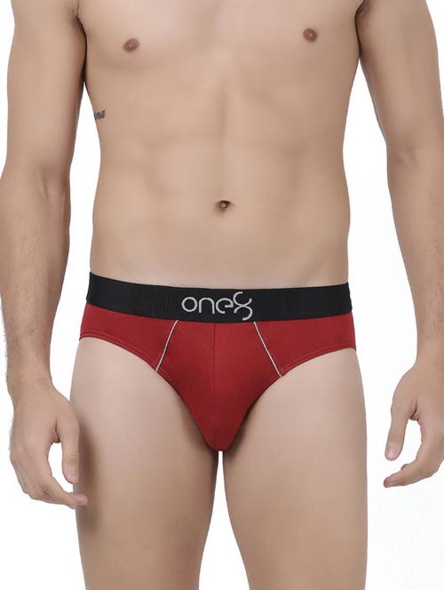 maroon striped hipster brief - 17212508 - Standard Image - 1