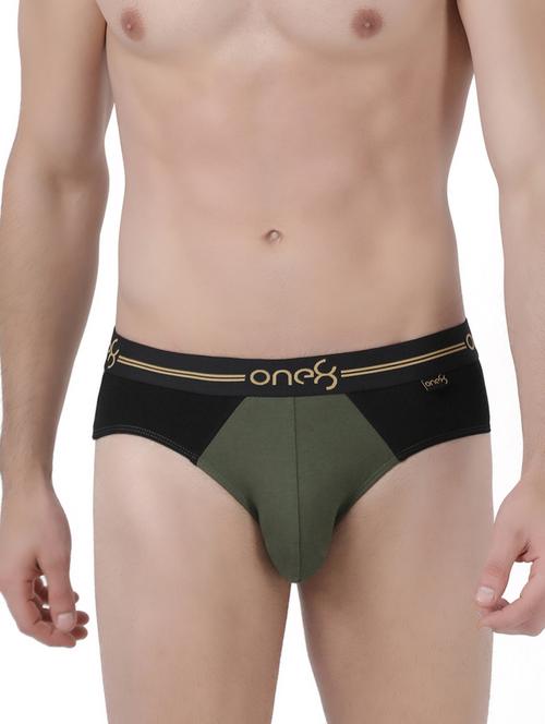 olive green color block hipster brief - 17212538 - Standard Image - 1