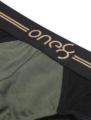 olive green color block hipster brief - 17212538 - Standard Image - 4