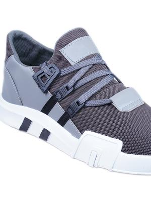 grey lace up sport shoes - 17212576 - Standard Image - 3