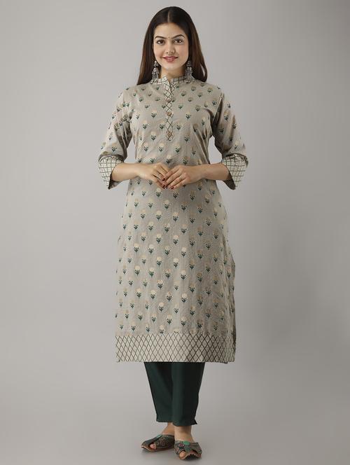 floral straight kurta - 17212818 - Standard Image - 1