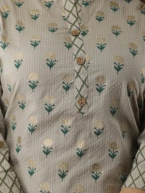 floral straight kurta - 17212818 - Standard Image - 4