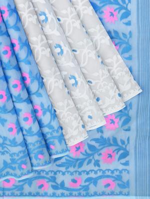 self design jamdani saree - 17212829 - Standard Image - 3
