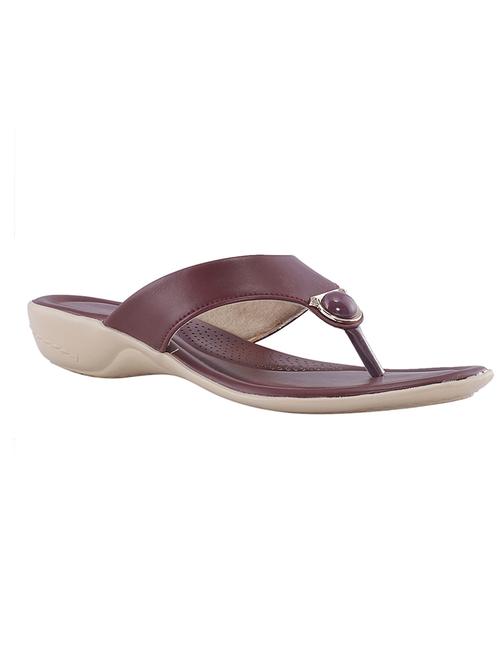 maroon toe separator sandals - 17212916 - Standard Image - 1