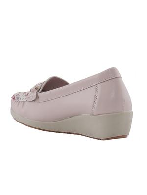 pink leatherette slip on loafers - 17212924 - Standard Image - 3