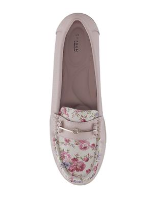 pink leatherette slip on loafers - 17212924 - Standard Image - 4