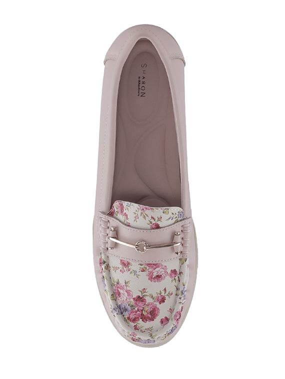 pink leatherette slip on loafers - 17212924 - Zoom Image - 4