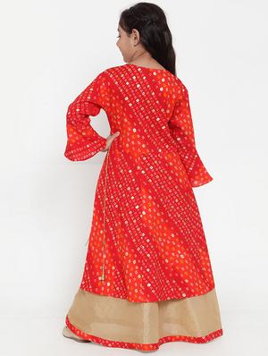 red rayon suit set - 17213104 - Standard Image - 3