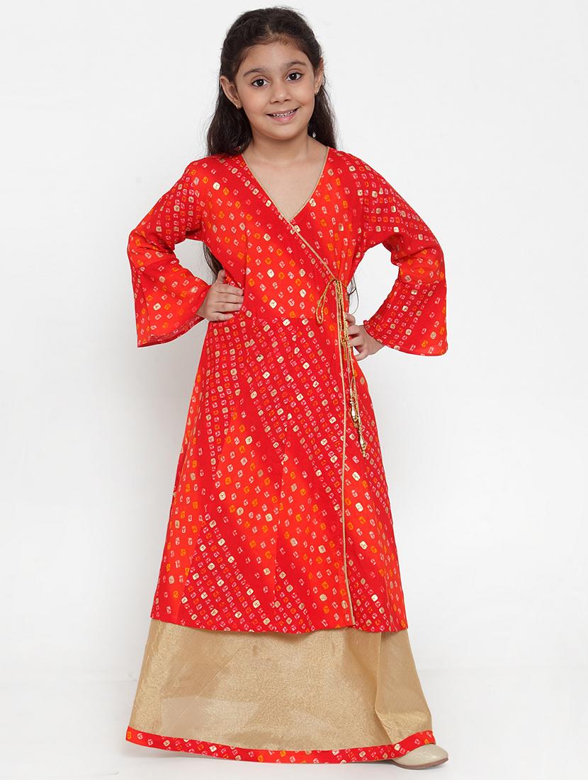red rayon suit set - 17213104 - Zoom Image - 1
